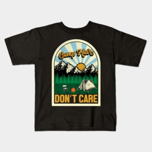 Camping design Camp hair don’t care Kids T-Shirt